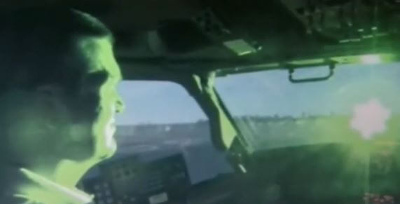 Flypiloter blir laserblendet